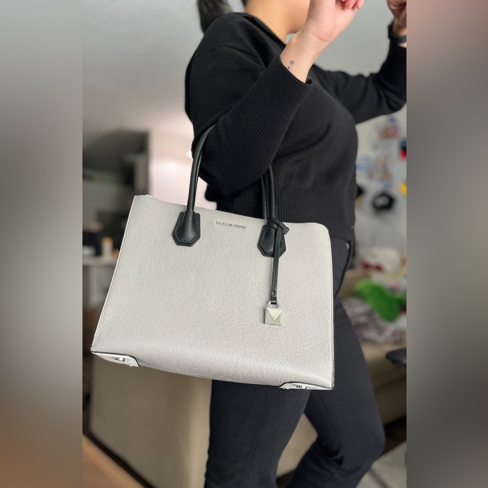 Michael Kors Satchel Bag (Black, Taupe, White) - Picture 8 of 17